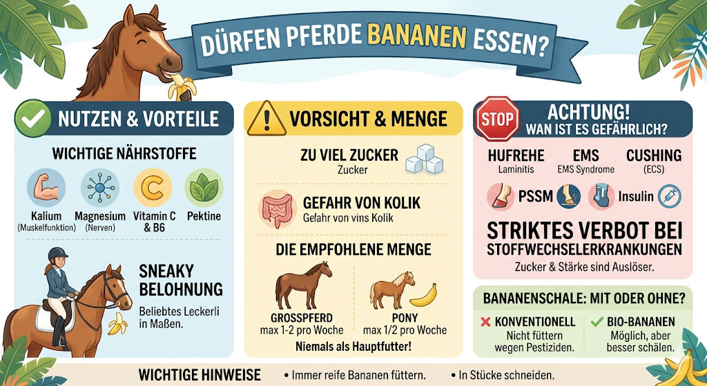 Infografik Pferde & Bananen